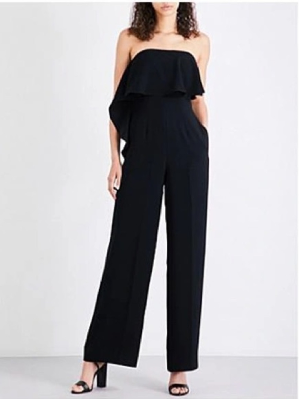Ted Baker Teara Asymmetrical Strapless Jumpsuit Black